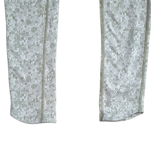 Gymshark Leggings Fleur Texture Dry Green Khaki Marled 7/8 Length sz S - Picture 7 of 10